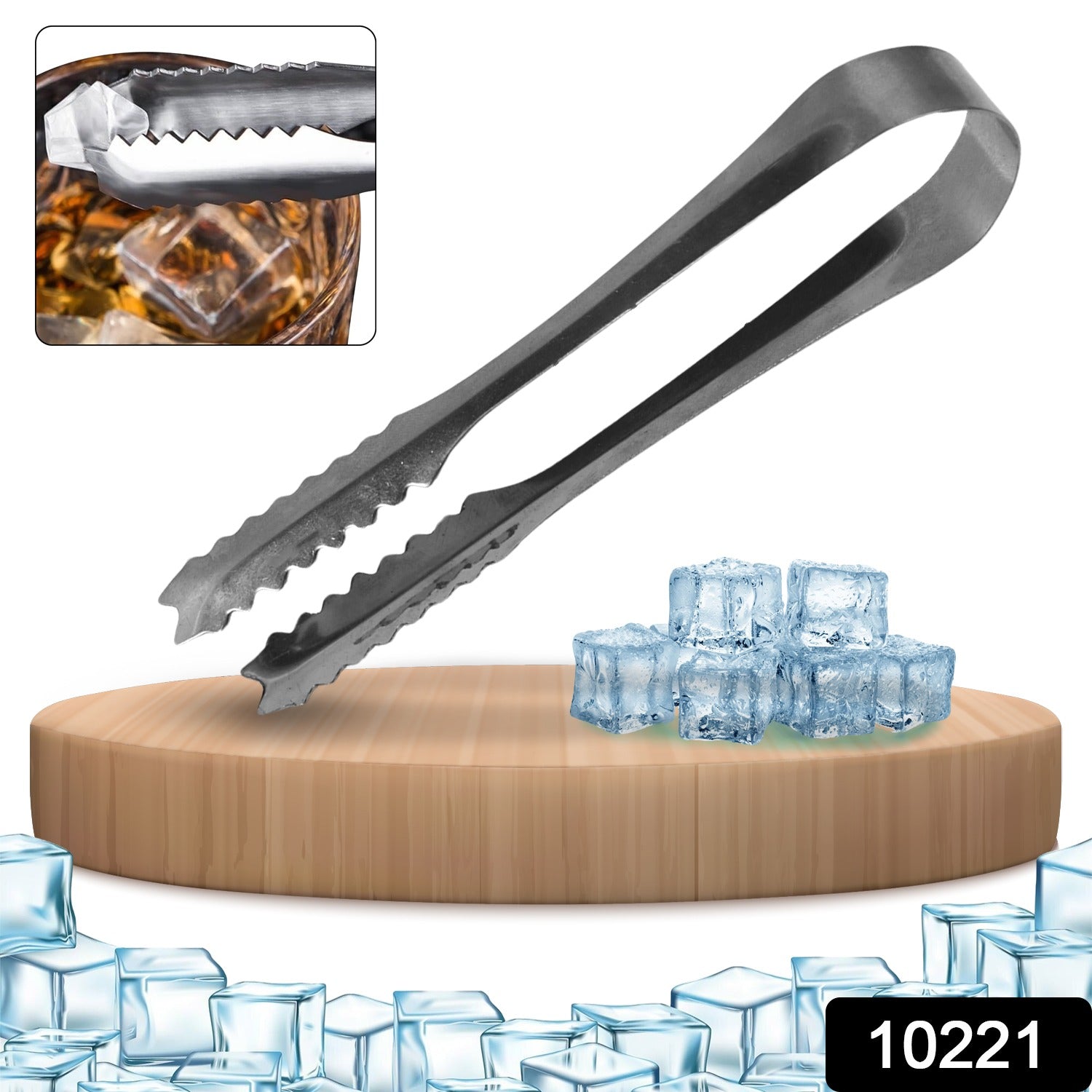 Stainless Steel Tong For Lifting Ice Cubes Sugar Cubes Serving Tongs (13 Cm 1 Pc) Stainless Steel Tong For Lifting Ice Cubes Sugar Cubes Serving Tongs (13 Cm 1 Pc)